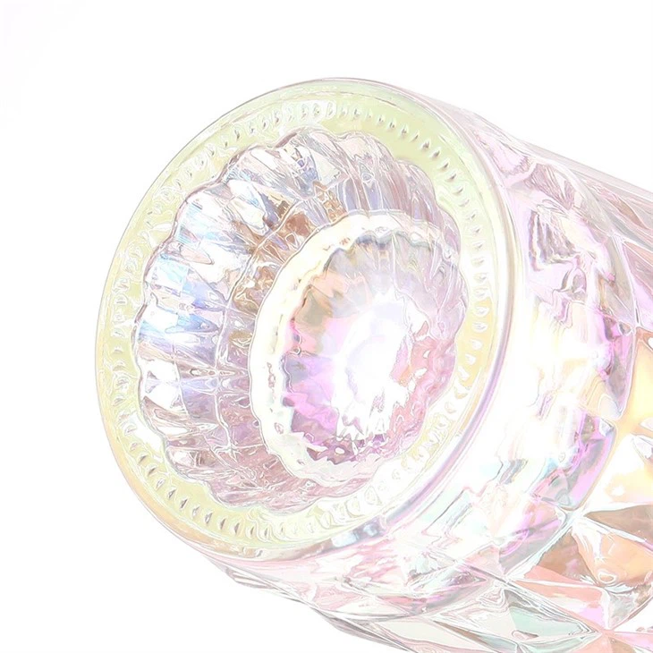 Custom Shape Liquor Glass Bottle 500ml Pink Color