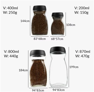 Borcane de cafea din sticla personalizate